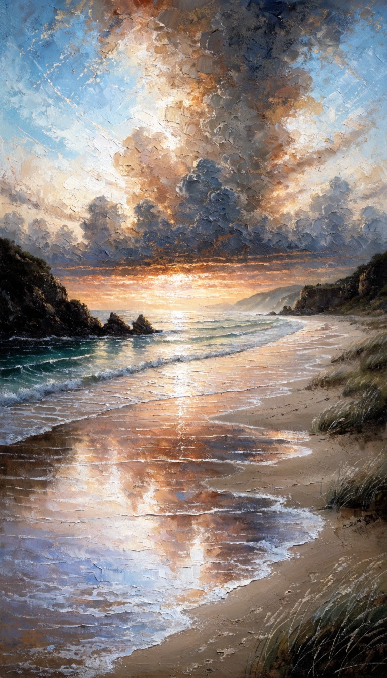 Free Sunset Beach Serenity Image - Sunset, Beach, Ocean | Download at ...