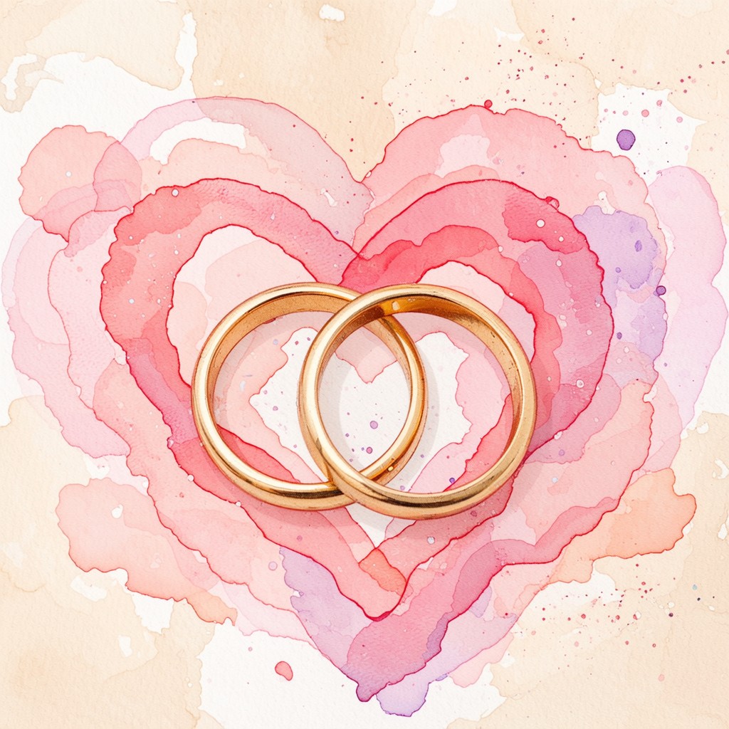Two Rings Interwining Free Two Rings Intertwined Image - Wedding, Rings, Watercolor ...