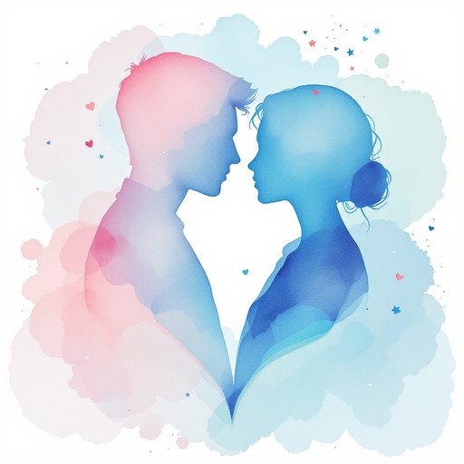 Download Colors In Love Image - Watercolor, Silhouettes, Couple | StockCake