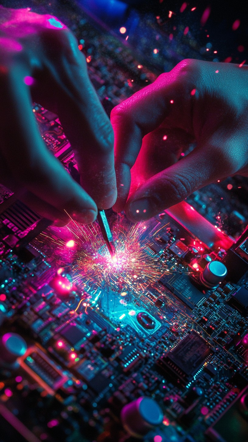 Tech Flich Free Futuristic tech repair Image - Technology, Circuit, Sparks ...
