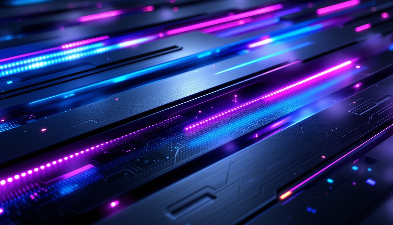 Free Glowing Tech Lines Image - Technology, Cyber, Neon | Download at ...