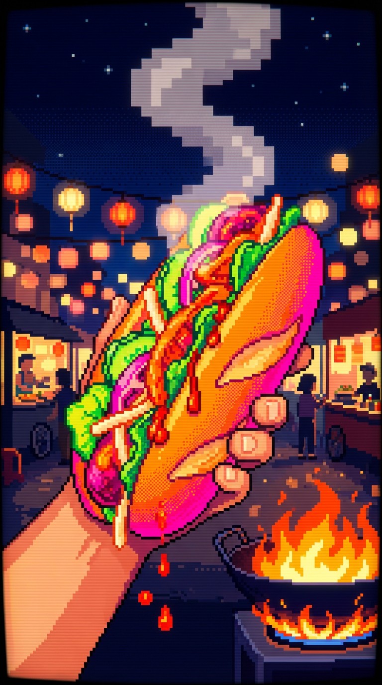Free Pixel Food Paradise Image - Pixel, Retro, Sandwich | Download at ...