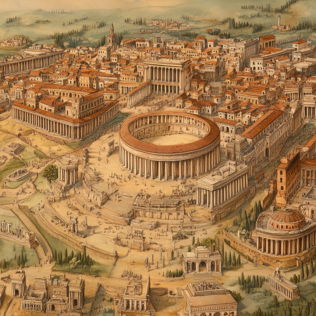 Free Ancient Rome Aerial Image - Rome, Colosseum, Pantheon | Download ...