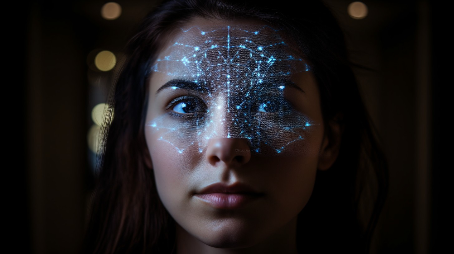 Free Futuristic Facial Projection Image - Woman, Projection, Technology ...