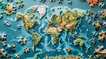 Free World Map Puzzle Image - Puzzle, World, Map | Download at StockCake