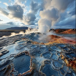 Free Geothermal Marvel Display Image - Geothermal, Landscape, Vibrant ...