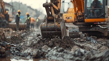 Free Muddy construction site Image - Construction, Mud, Workers ...