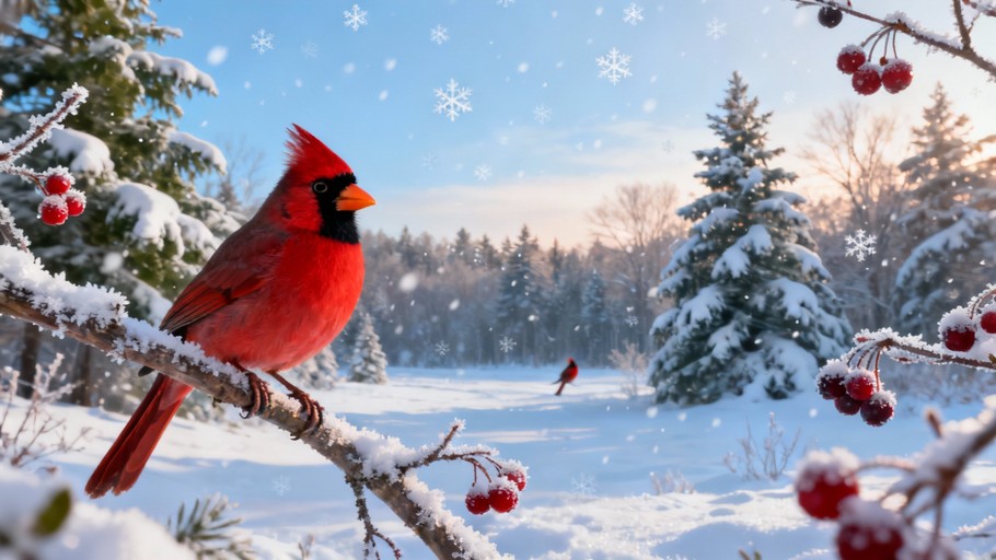 Free Cardinal Winter Beauty Image - Cardinal, Winter, Snow | Download ...