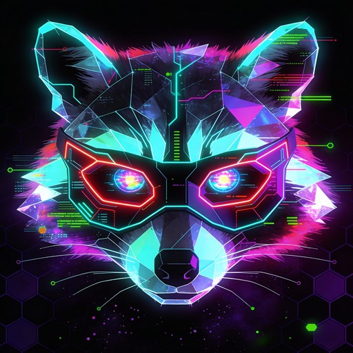 Digital Racoon Free Neon Cyberpunk Raccoon Image - Raccoon, Cyberpunk, Neon | Download ...