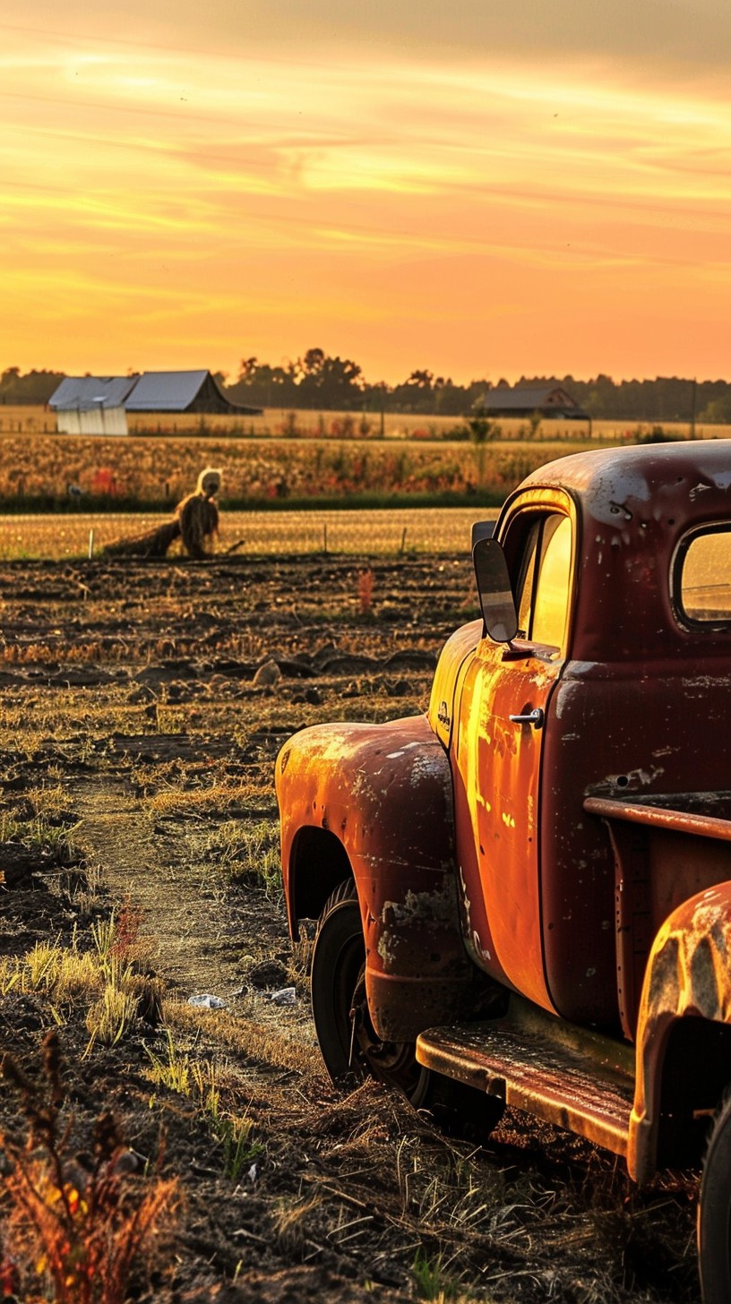 Free Vintage Sunset Drive Image - Sunset, Truck, Rustic | Download at ...