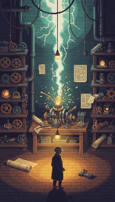 Free Pixelated Inventor's Laboratory Image - Pixel, Retro, Laboratory ...