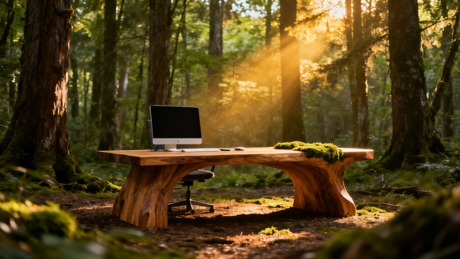 Forest Computer Tech Room Free Forest View Workspace Image - Workspace, Forest, Fog | Download at ...