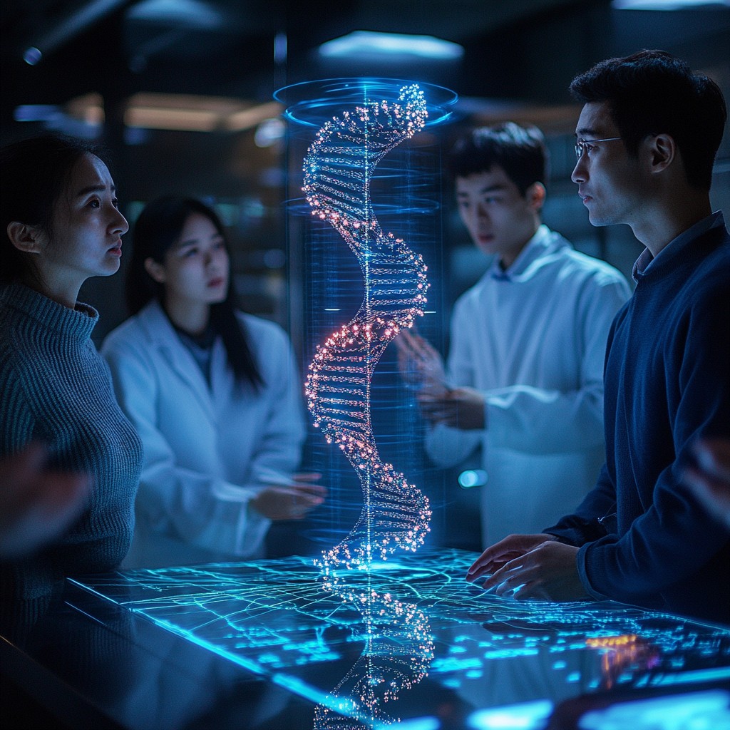 Free DNA Research Team Image - Scientists, Dna, Hologram | Download at ...