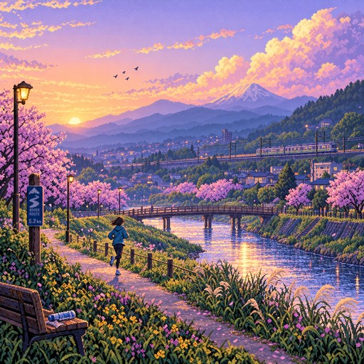Download Snowy Pixel Sunrise Digital Art for Free | StockCake