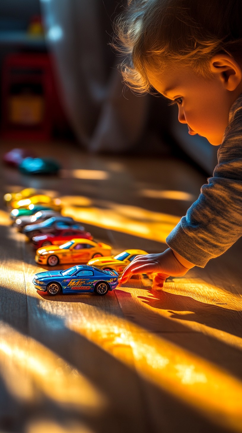 Free Child playing cars Image - Child, Cars, Toys | Download at StockCake