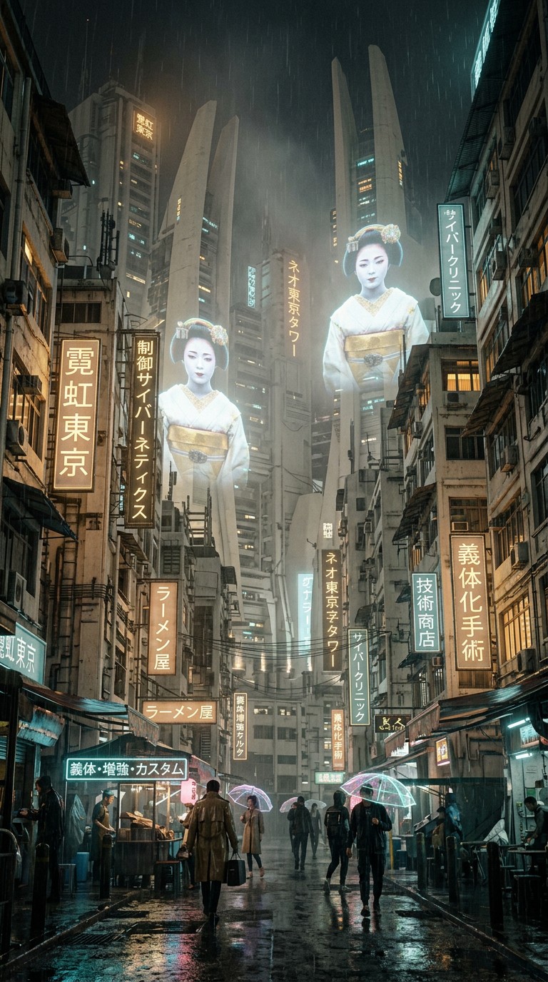 Free Cyberpunk Rain City Image - Cyberpunk, Futuristic, Cityscape ...