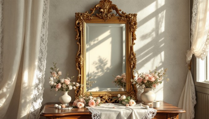 Free Gilded Mirror Elegance Image | Download at StockCake