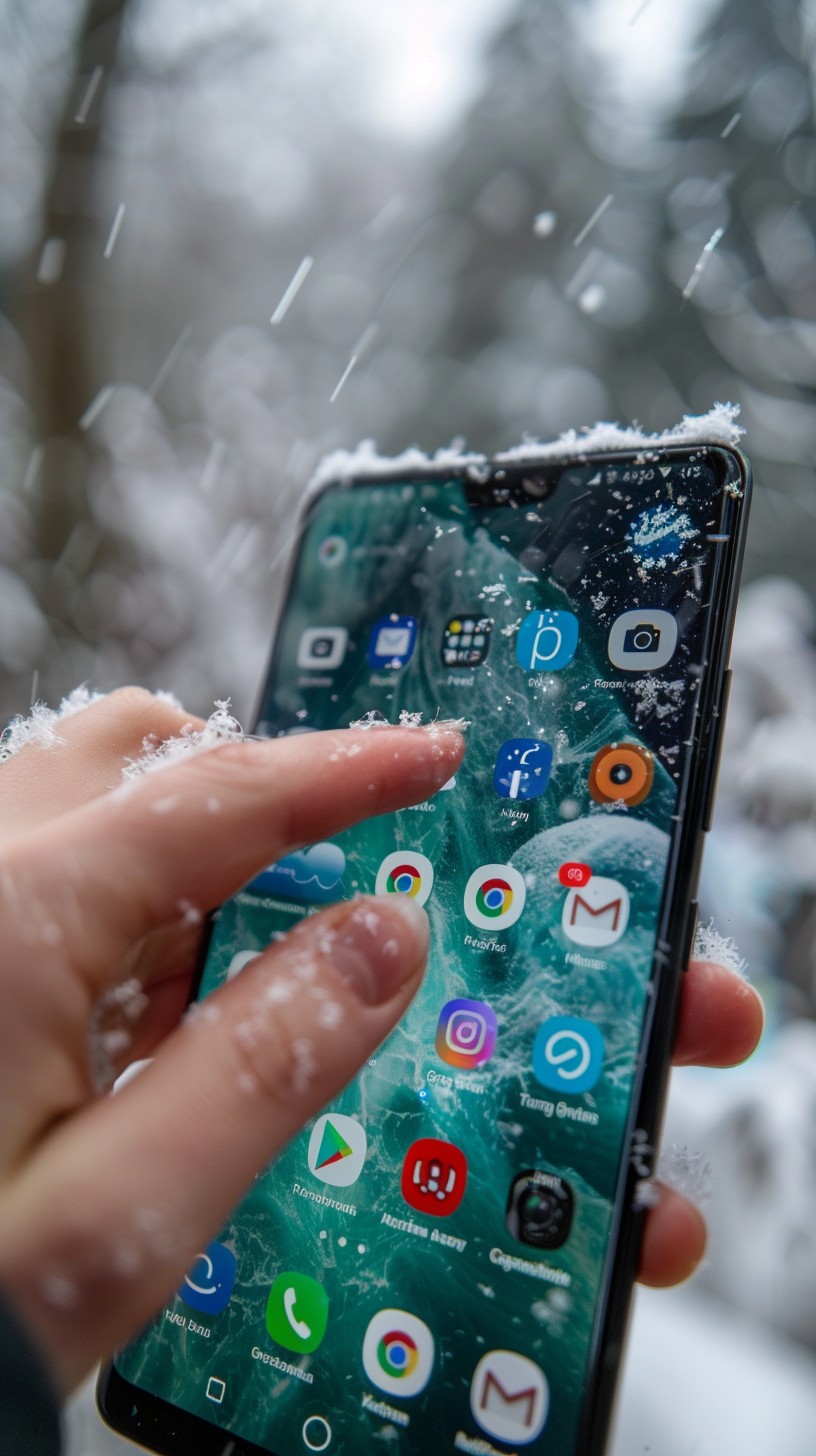 Free Snowy Smartphone Use Image - Snow, Smartphone, Winter | Download ...