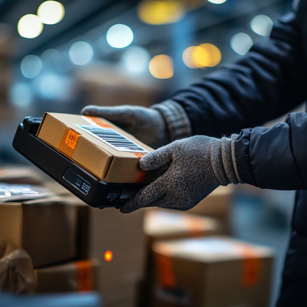 Download Package Delivery Scanner Image - Warehouse, Worker, Package ...