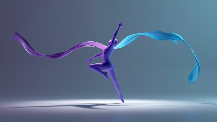 Free Flowing Digital Dancer Photo - Dancer, Purple, Cyan | Download at ...