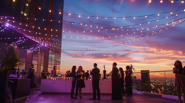 Open Rooftop Party Free Rooftop Evening Gathering Image - Rooftop, Party, Sunset ...