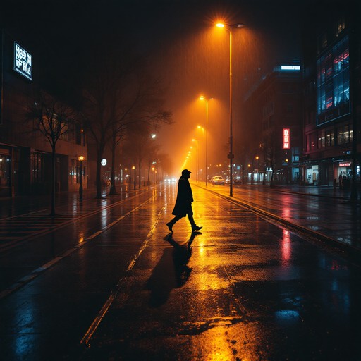 Free Neon Night Walker Image - Urban, Night, Rain | Download at StockCake
