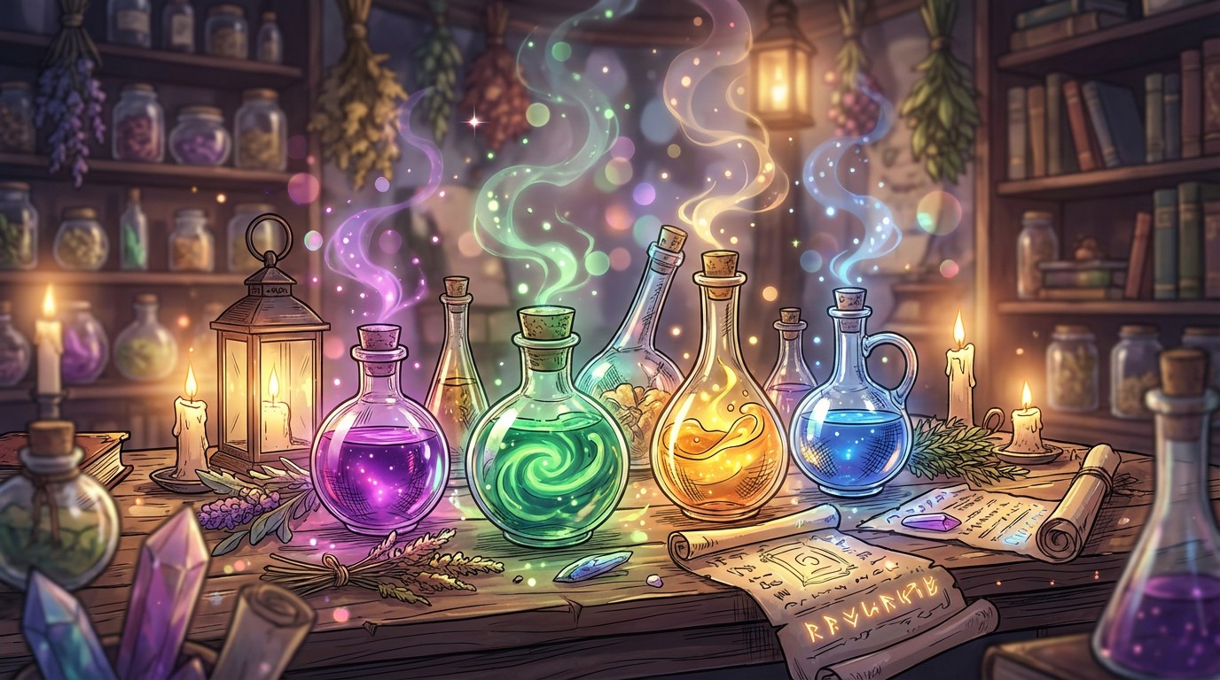 Free Magical Potion Workshop Image - Potion, Magical, Anime | Download ...