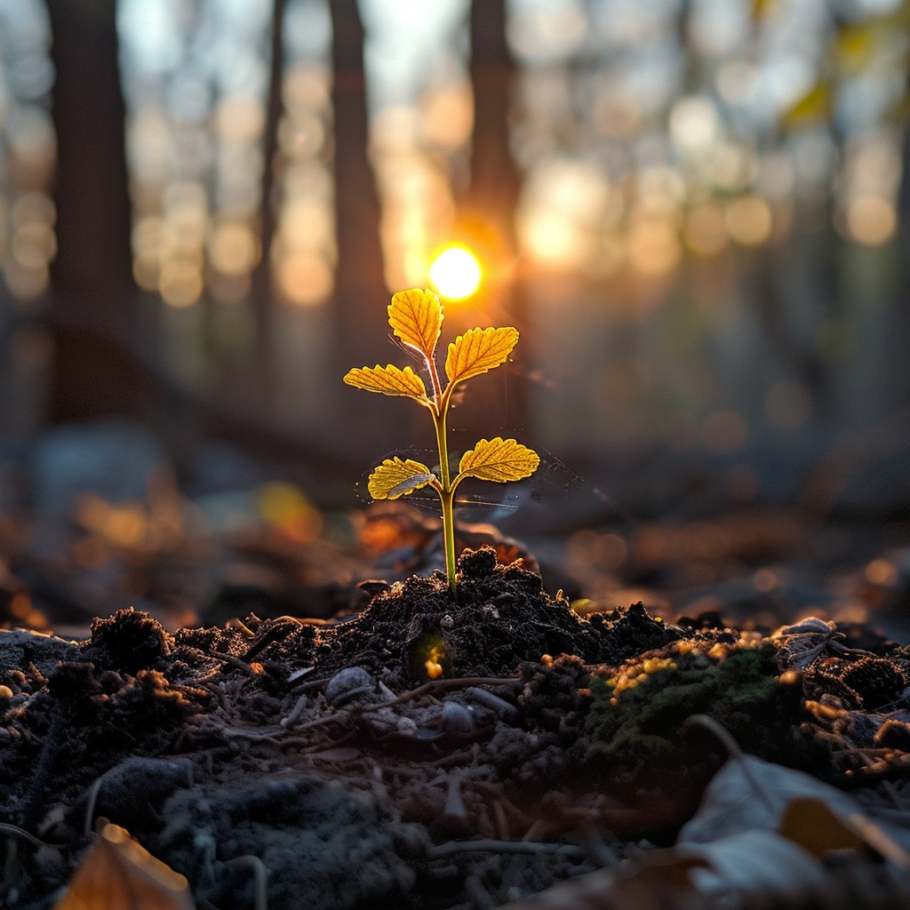 Sapling Spring Like Free Sunlit sapling emerges Image - Sapling, Sunset, Forest | Download ...