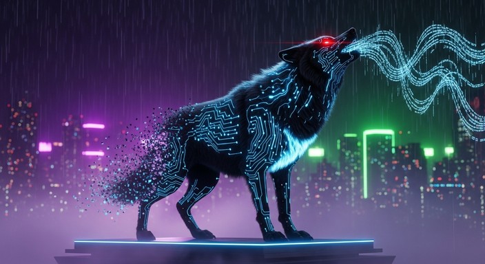 Free Digital Wolf Rising Image - Cyberpunk, Wolf, Neon | Download at ...