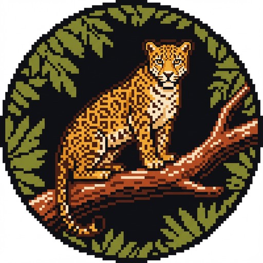 Free Leopard Pixel Majesty Image - Leopard, Pixel, Art | Download at ...