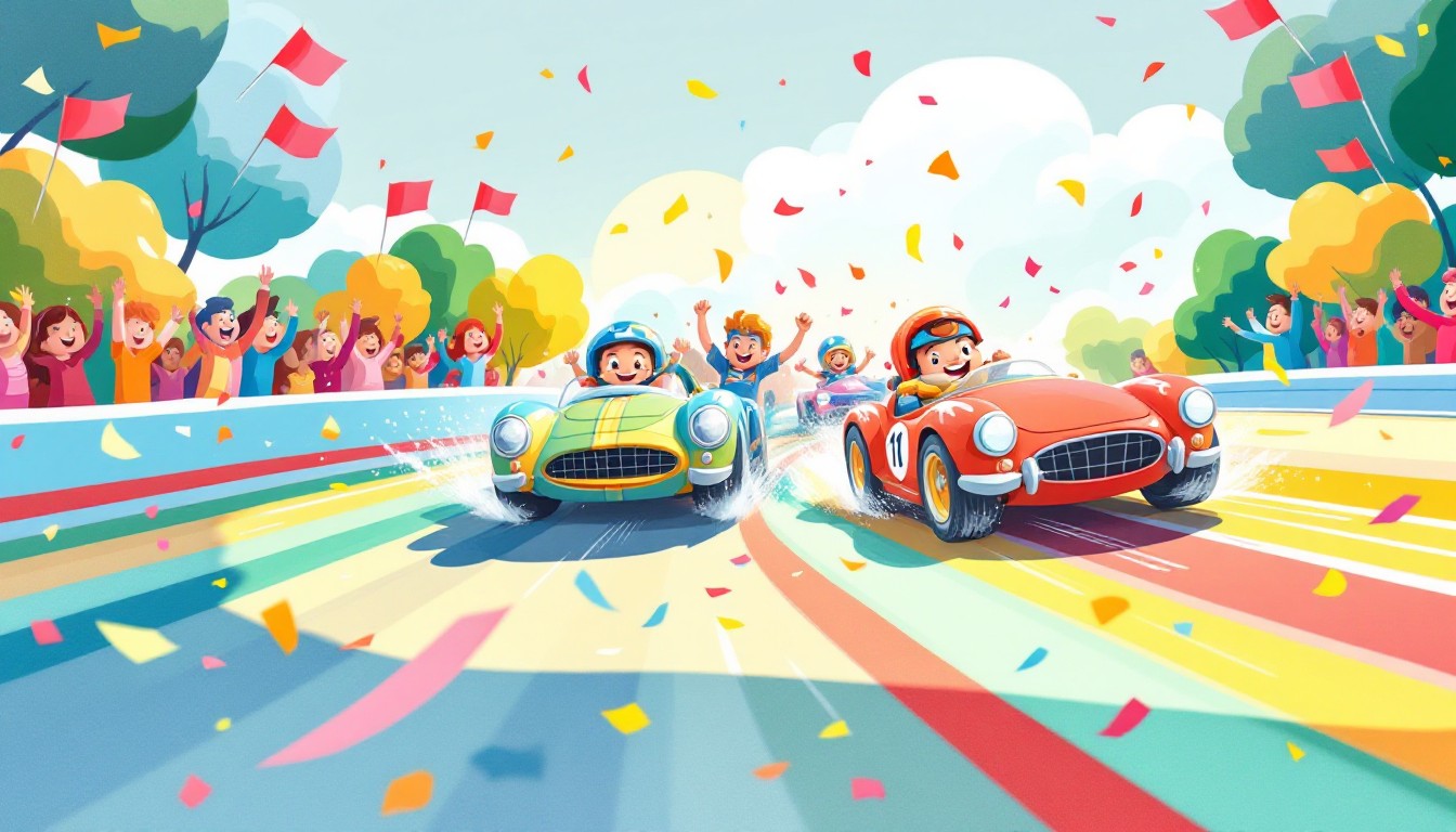 Free Rainbow Racing Fun Image - Racing, Cartoon, Rainbow | Download at ...