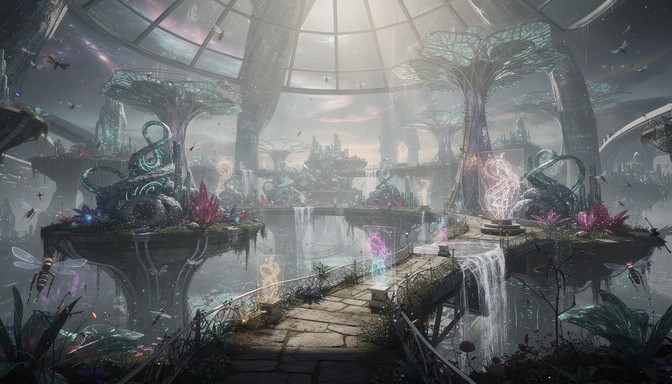 Free Futuristic Vertical Paradise Image - Space, Colony, Atrium ...