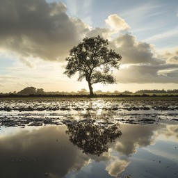 Free Solitary Tree Reflection Image - Tree, Reflection, Clouds ...