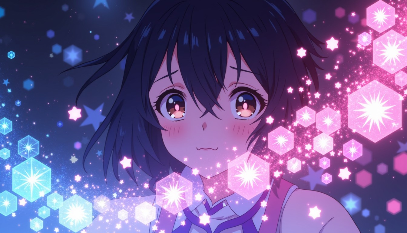 Free Shimmering Digital Blossom Photo Anime Magical Shimmering