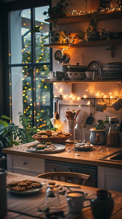 Free Cozy Kitchen Evening Image - Kitchen, Evening, Candles | Download ...