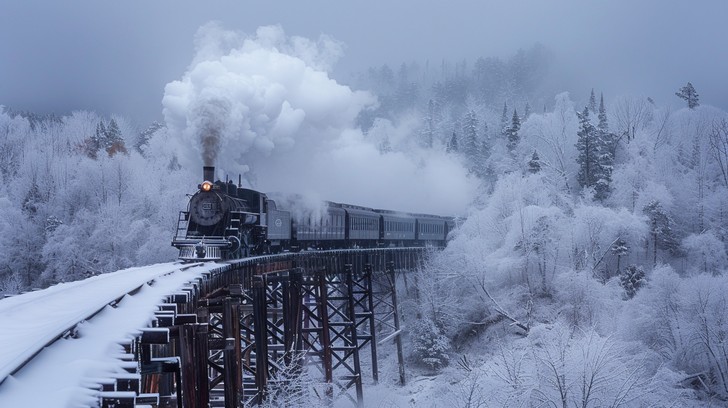 Free Winter Train Journey Image - Train, Winter, Snow | Download at ...