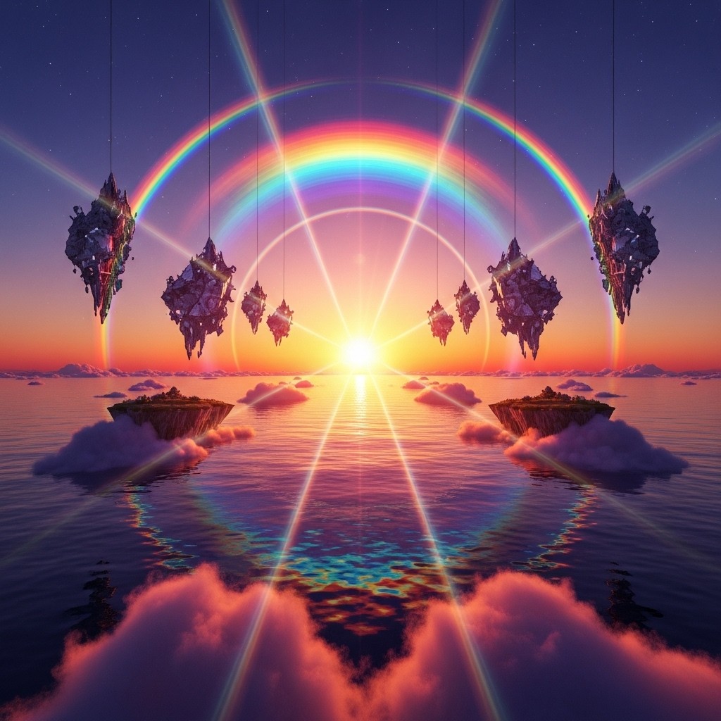 Free Mystical Rainbow Portal Image - Sunset, Rainbow, Symmetry ...