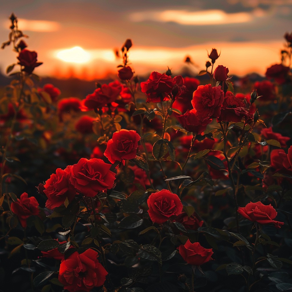 Sunset Pattern Roses Free Sunset Rose Garden Image - Sunset, Roses, Garden | Download at ...