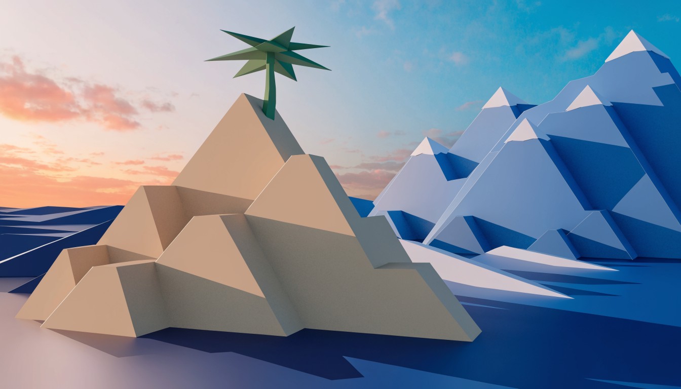 Free Geometric Beach Sunset Image - Beach, Geometric, Polygon ...