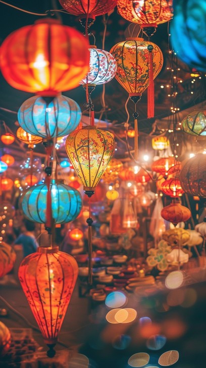 Free Lanterns Glow Nightly Image - Lanterns, Night, Red | Download at ...