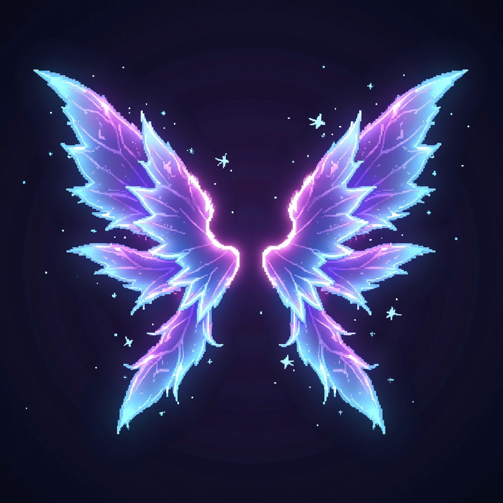 Free Mystical Pixel Wings Image - Wings, Pixel, Ethereal | Download at ...