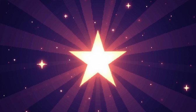 Free Radiant Pixel Star Image - Star, Cosmic, Pixel | Download at StockCake