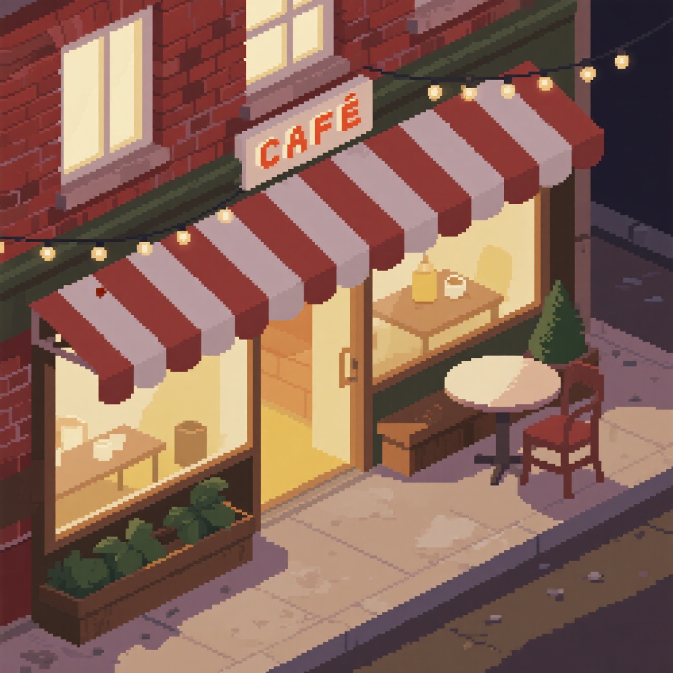 Free Cozy Pixel Café Photo - Café, Pixel, Isometric | Download at StockCake