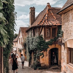 Free Historic European Street Image - Cobbles, Tourists, Ivy | Download ...