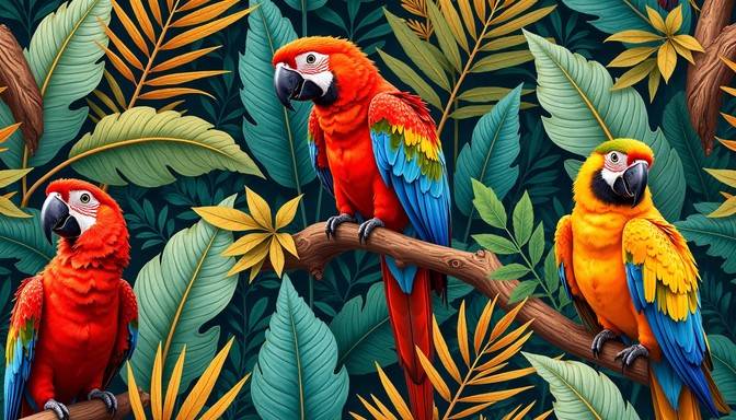 Free Tropical Macaw Paradise Image - Macaws, Parrots, Tropical ... - Macaw Bird Cage Design Inspiration Tropical Decor Inspiration