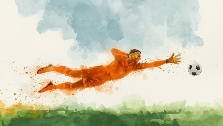 Explosive Goalkeeper Free Watercolor Soccer Save Photo - Watercolor, Soccer, Goalkeeper ...