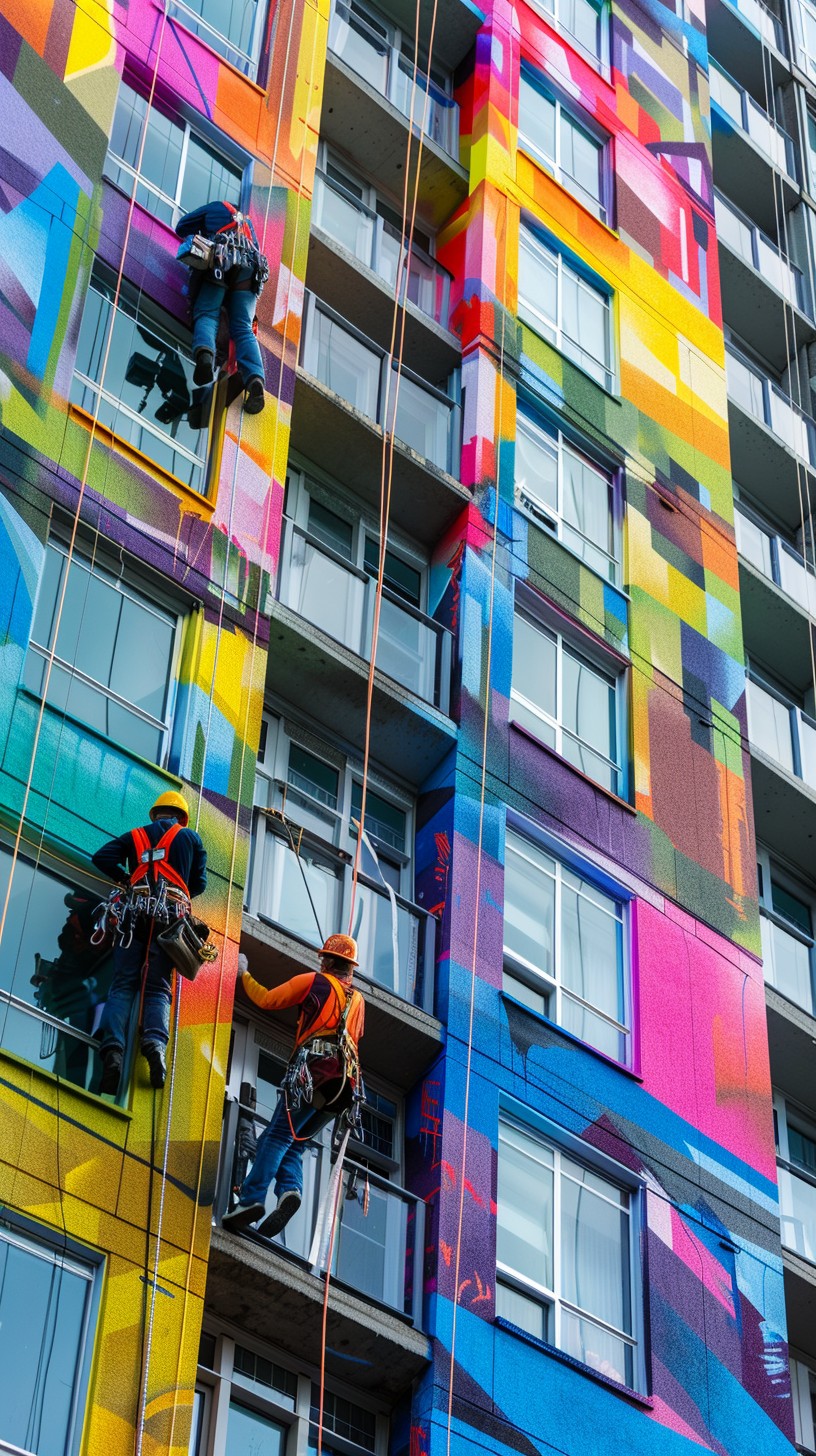 Maintenance Color Work Free Colorful Building Maintenance Photo - Urban, Maintenance, Workers ...