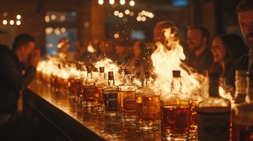 Free Flaming bar display Image - Bar, Fire, Flames | Download at StockCake