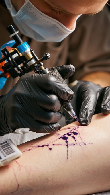 Skin Ink Tools Free Ink Meets Skin Image - Tattoo, Artist, Hands | Download at StockCake