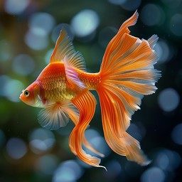 Glam Fish Free Elegant Goldfish Swimming Image - Goldfish, Aquarium, Orange ...